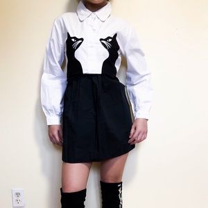 🖤 Collared Black Cat Dress 🖤